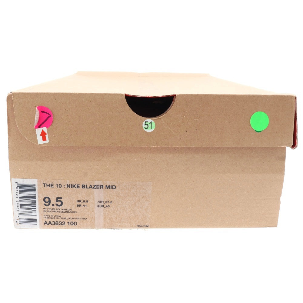 NIKE(ナイキ) ×OFF-WHITE The 10 BLAZER MID オフホワイト ブレザー ハイカットスニーカー ホワイト US9.5/27.5cm AA3832-100