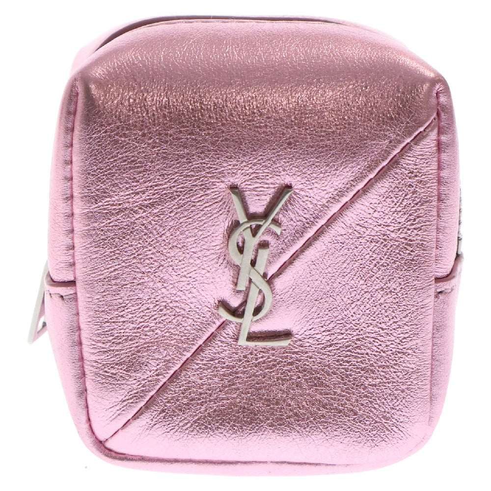 SAINT LAURENT PARIS(サンローランパリ) ジェイミーキューブ ポーチ メタリック ピンク 669964 レディース