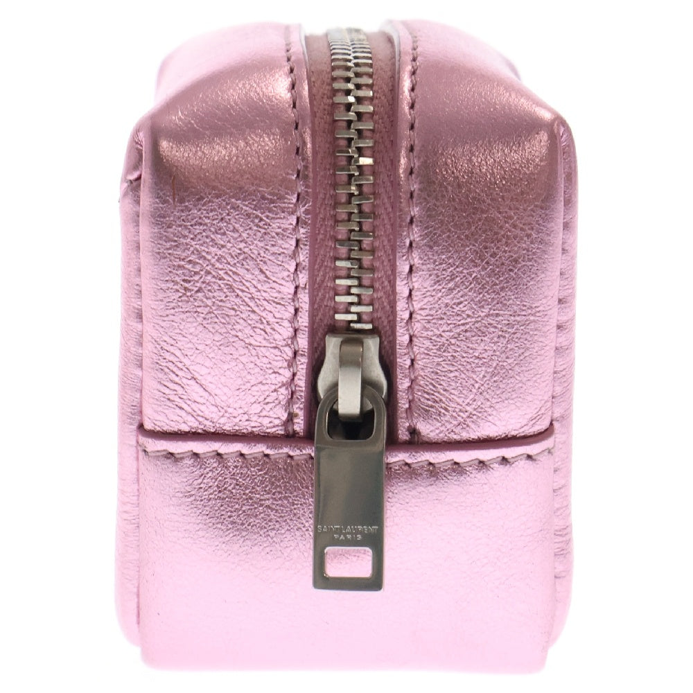 SAINT LAURENT PARIS(サンローランパリ) ジェイミーキューブ ポーチ メタリック ピンク 669964 レディース