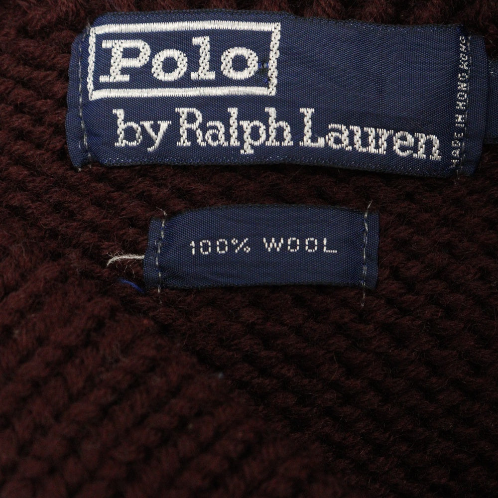 Polo by Ralph Lauren (ポロバイラルフローレン) ポニー刺繍 ウール ニット セーター ボルドー