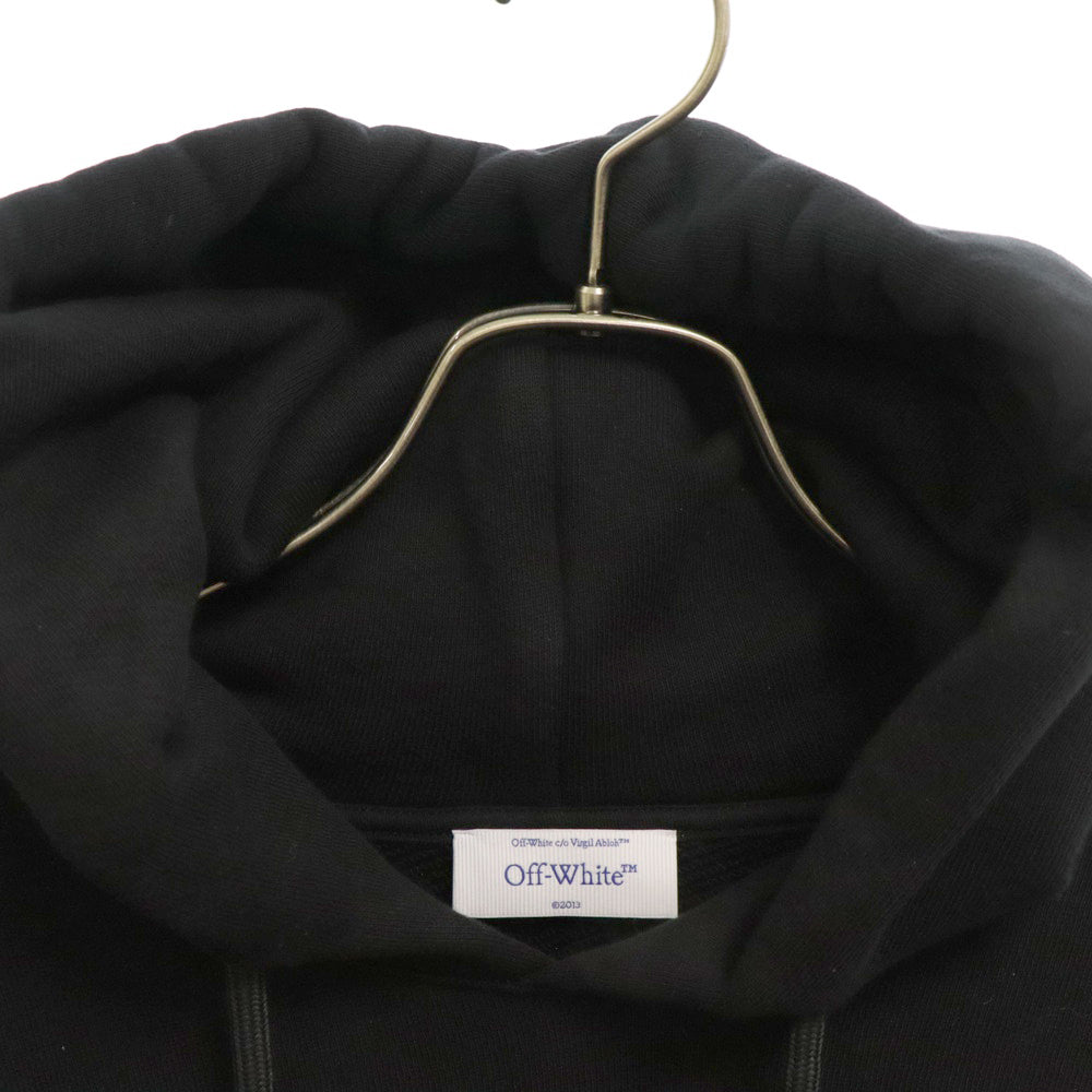 OFF-WHITE(オフホワイト) Kit New York Cotton Hoodie ニューヨーク プリント コットン フーディー スウェット プルオーバーパーカー ブラック OMBB085G23FLE012