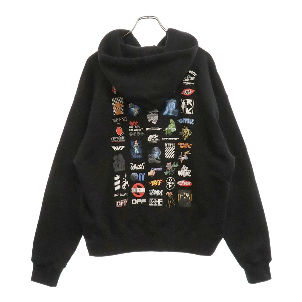 OFF-WHITE(オフホワイト) 24SS CLB SKATE Hoodie クラブ スケート プリント スウェット プルオーバーパーカー ブラック OMBB085G23FLE015