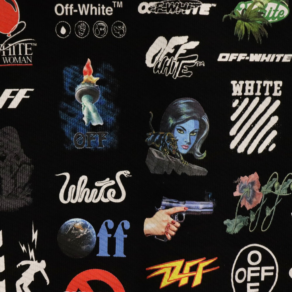 OFF-WHITE(オフホワイト) 24SS CLB SKATE Hoodie クラブ スケート プリント スウェット プルオーバーパーカー ブラック OMBB085G23FLE015
