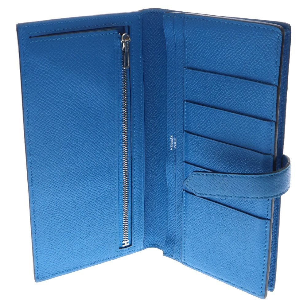 HERMES(エルメス) ベアン SV金具 A刻印 長財布 ウォレット ブルー