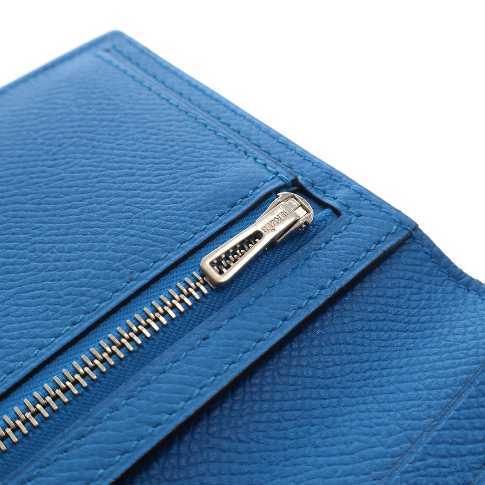 HERMES(エルメス) ベアン SV金具 A刻印 長財布 ウォレット ブルー