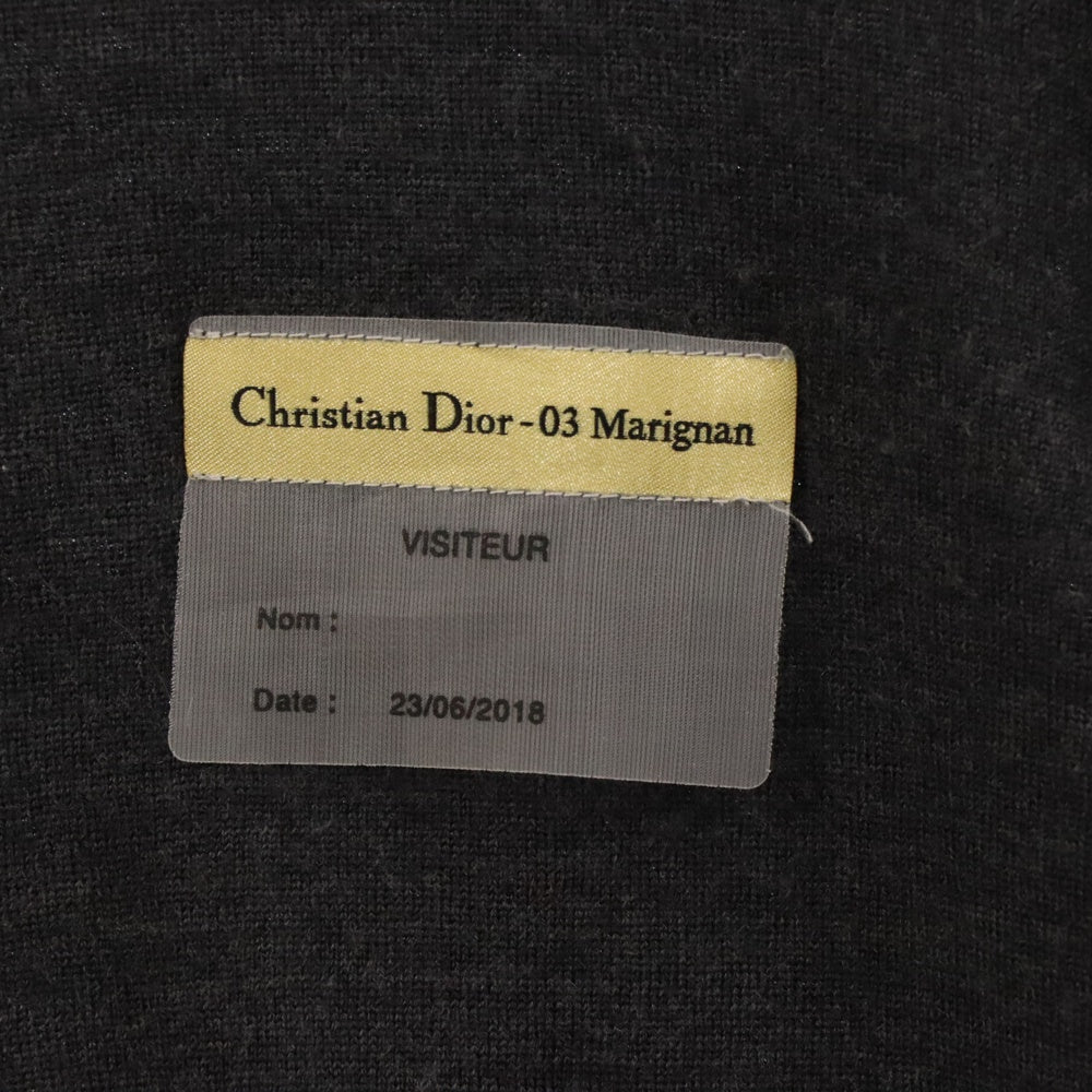 DIOR(ディオール) 19AW ビジターパッチ クルーネック ニットセーター グレー 923M649AT938