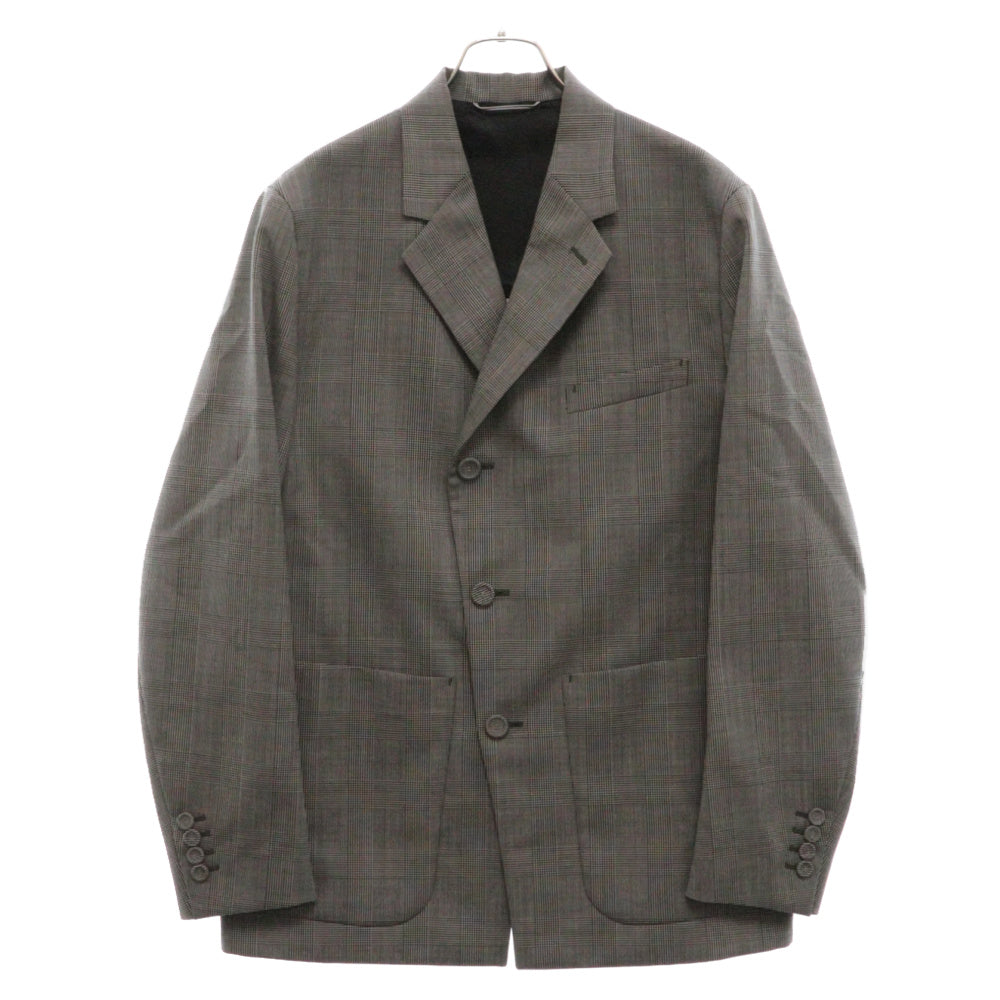 Dior HOMME(ディオールオム) プリンセスオブウェールズ マイクロ ハウンドトゥース ウールキャンバス ワークウェア シングルテーラードジャケット 113C278A4995
