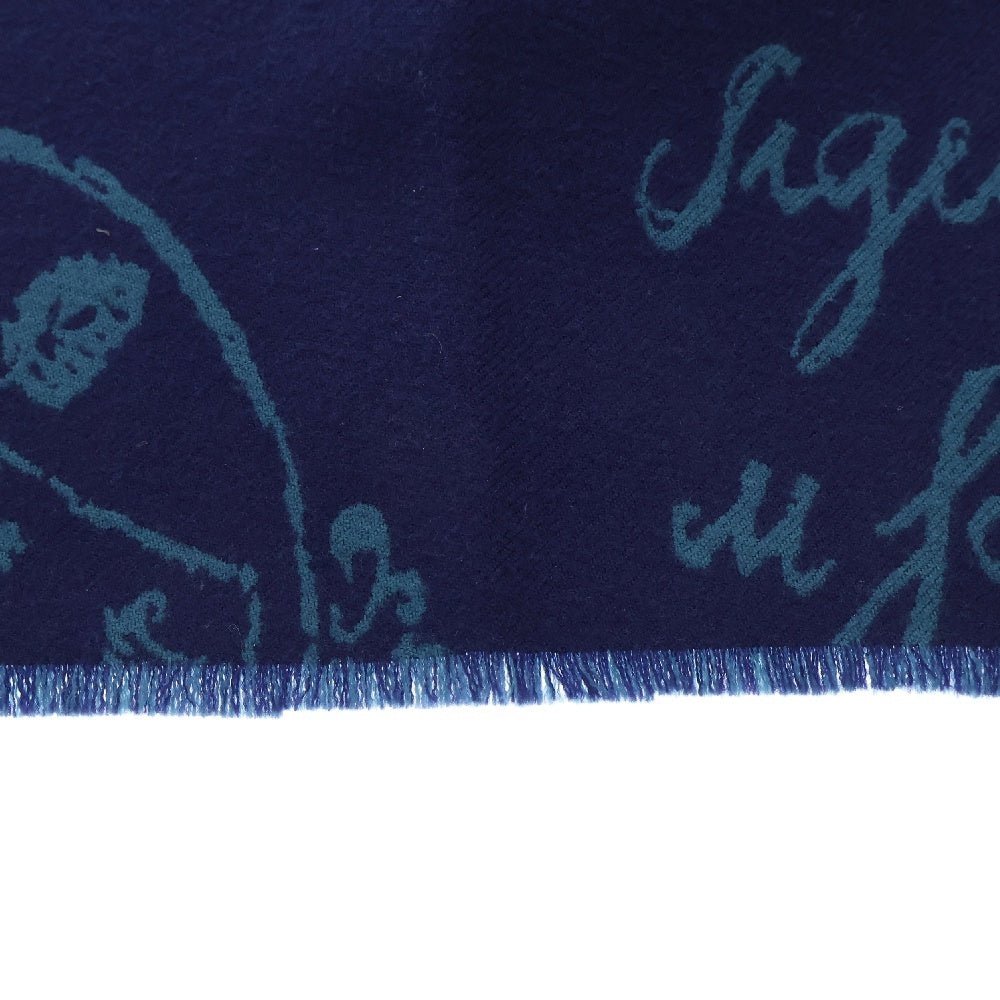 Berluti(ベルルッティ) カリグラフィー ウール ストール マフラー ネイビー