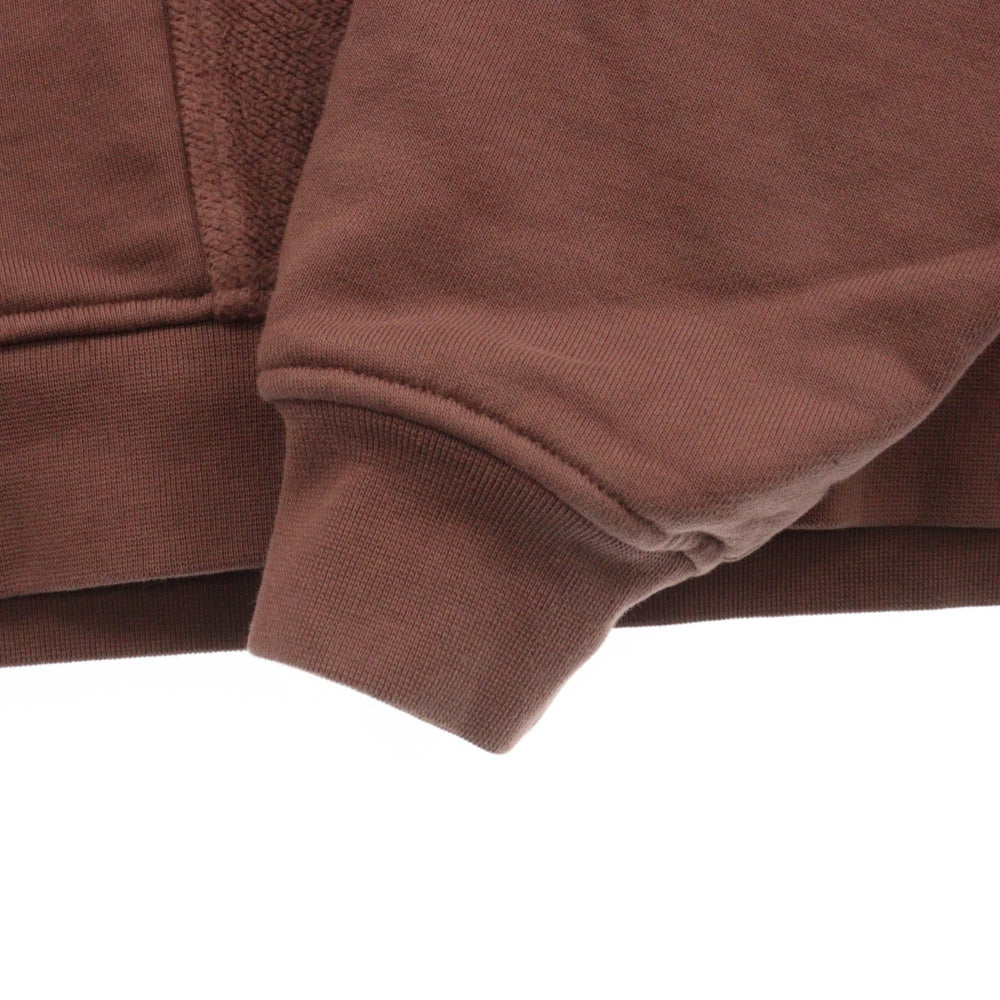 KITH(キス) 21AW ×RUSSELL ATHLETIC PATCHWORK WILLIAMS 3 HOODIE ラッセル アスレッチク フロントボタン スウェット プルオーバーパーカーブラウン