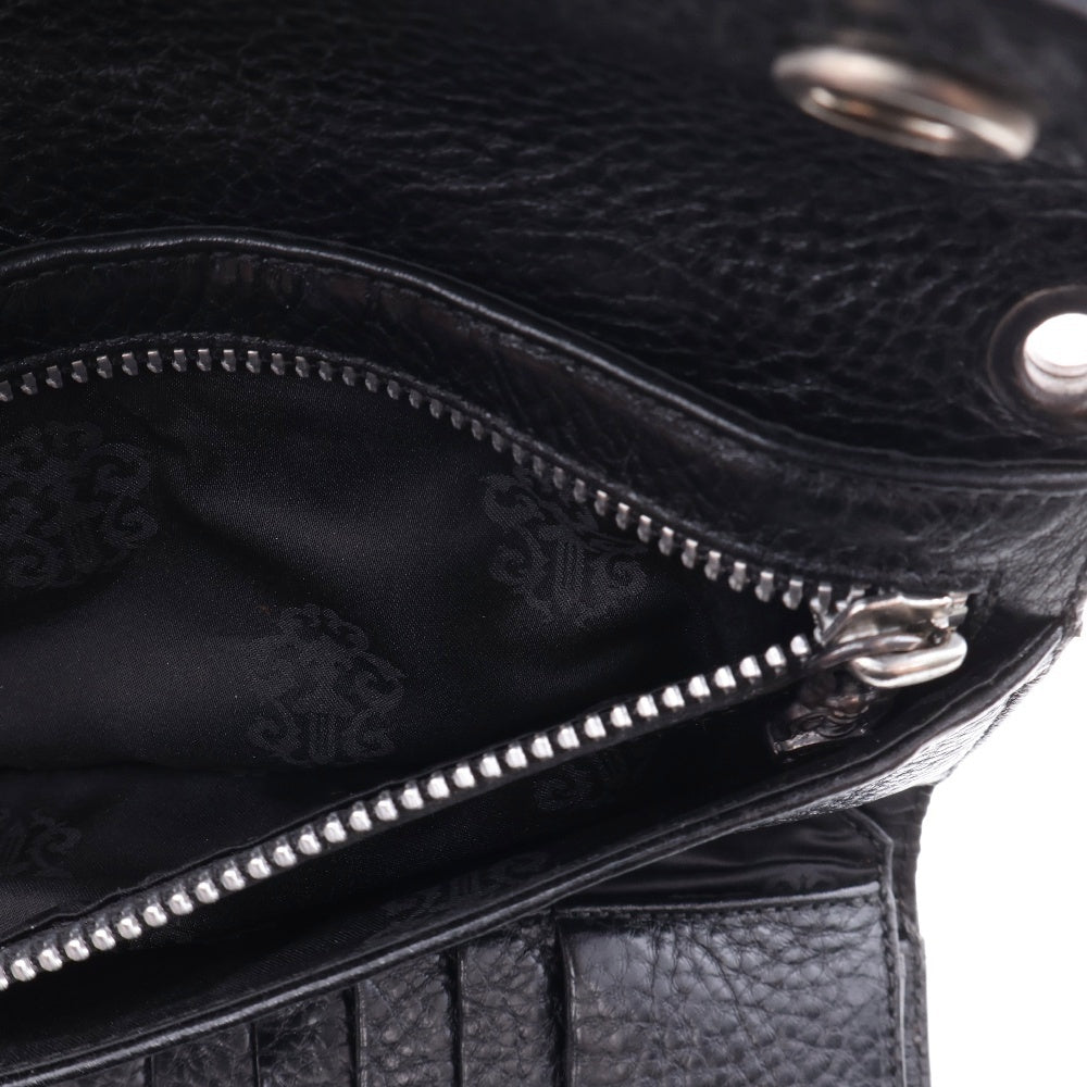 CHROME HEARTS(クロムハーツ) WAVE CROSS BALL ウェーブ ウォレット クロスボールボタン 長財布 ブラック