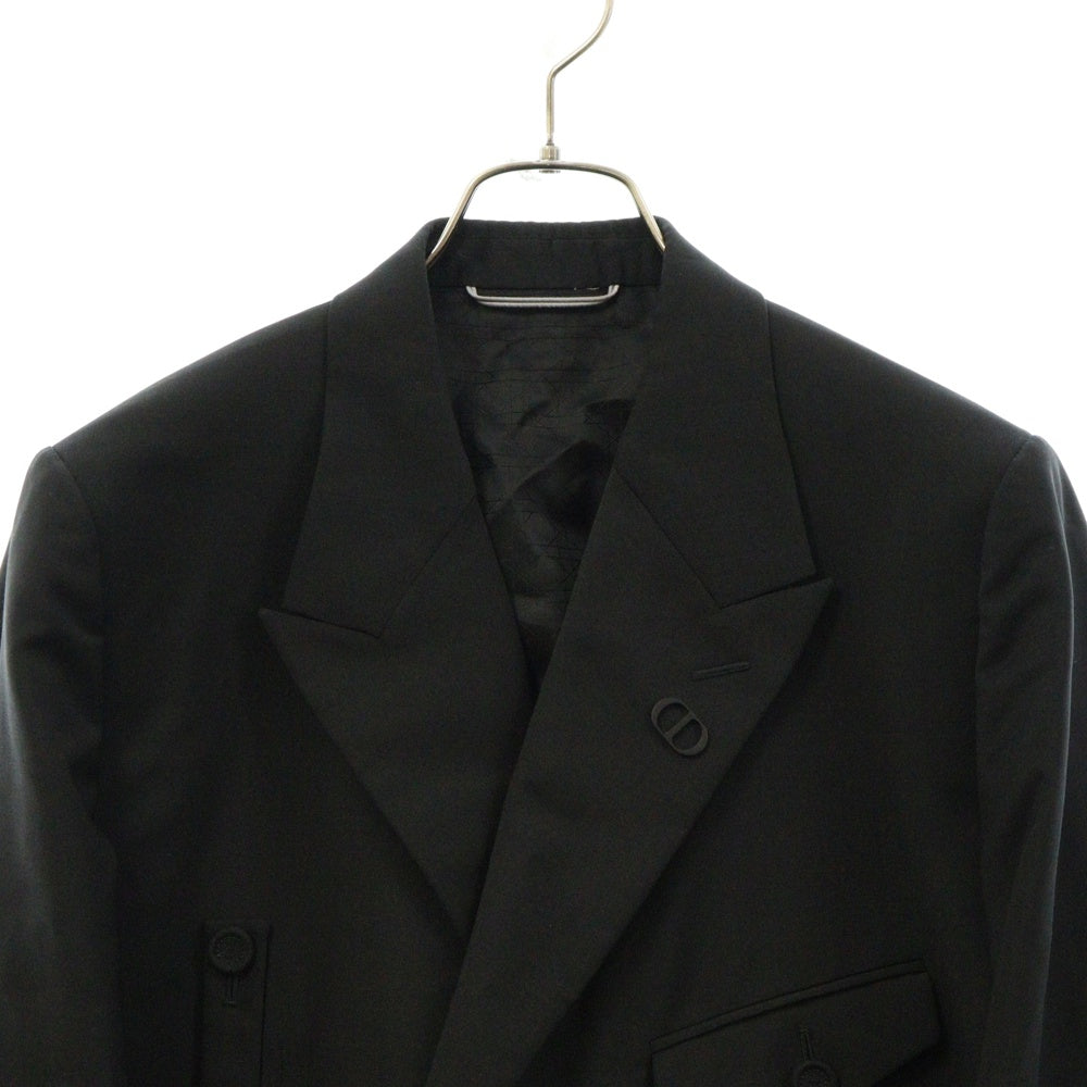 DIOR(ディオール) 22AW CDメタルダブルテーラードジャケット ブラック 113C282A4993