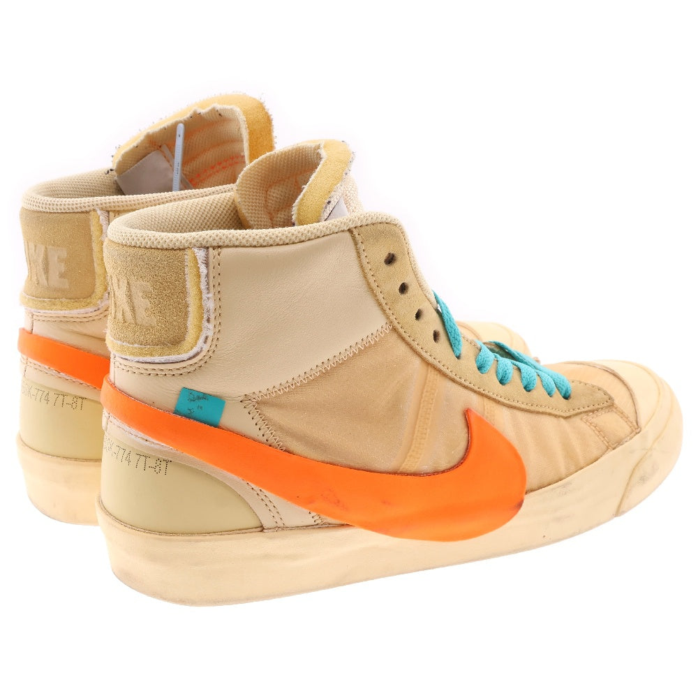 NIKE(ナイキ) ×OFF-WHITE BLAZER MID GRIM REAPER オフホワイト ブレーザー グリムリーパー ミッドカットスニーカー ベージュ/オレンジ US8.5/26.5cm AA3832-700