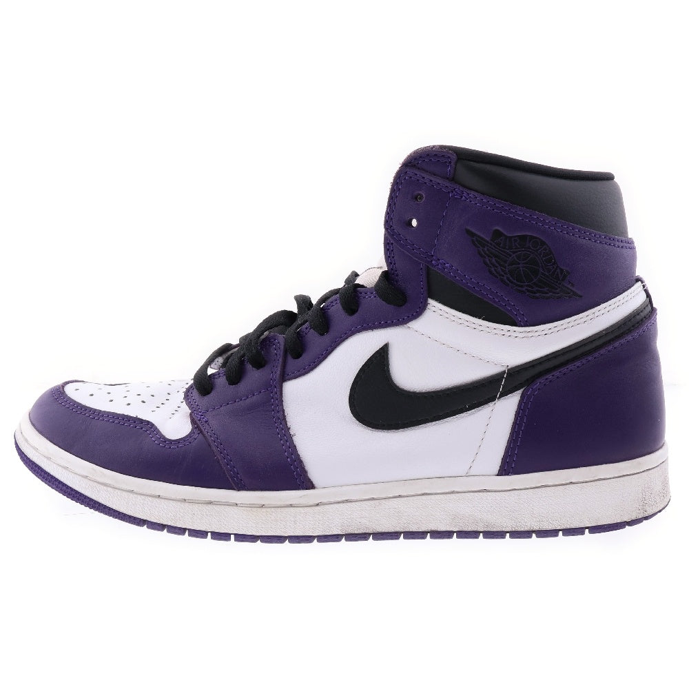 NIKE(ナイキ) AIR JORDAN 1 RETRO HIGH OG COURT PURPLE エアジョーダン1 レトロ コートパープル ハイカットスニーカー ホワイト/パープル US11/29cm 555088-500