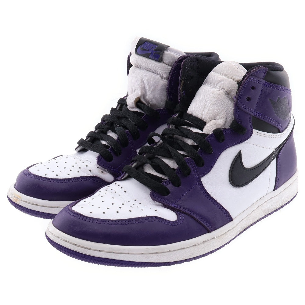 NIKE(ナイキ) AIR JORDAN 1 RETRO HIGH OG COURT PURPLE エアジョーダン1 レトロ コートパープル ハイカットスニーカー ホワイト/パープル US11/29cm 555088-500