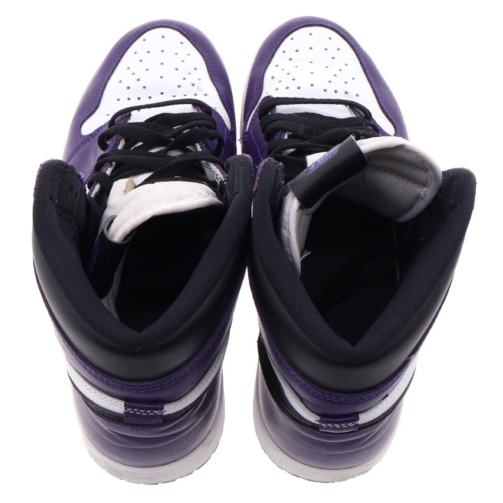 NIKE(ナイキ) AIR JORDAN 1 RETRO HIGH OG COURT PURPLE エアジョーダン1 レトロ コートパープル ハイカットスニーカー ホワイト/パープル US11/29cm 555088-500