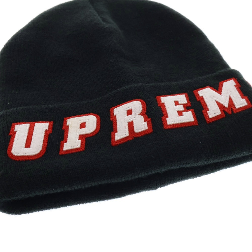 SUPREME(シュプリーム) 19SS Felt Logo Beanie フェルト ロゴ ニット帽 ビーニー ブラック