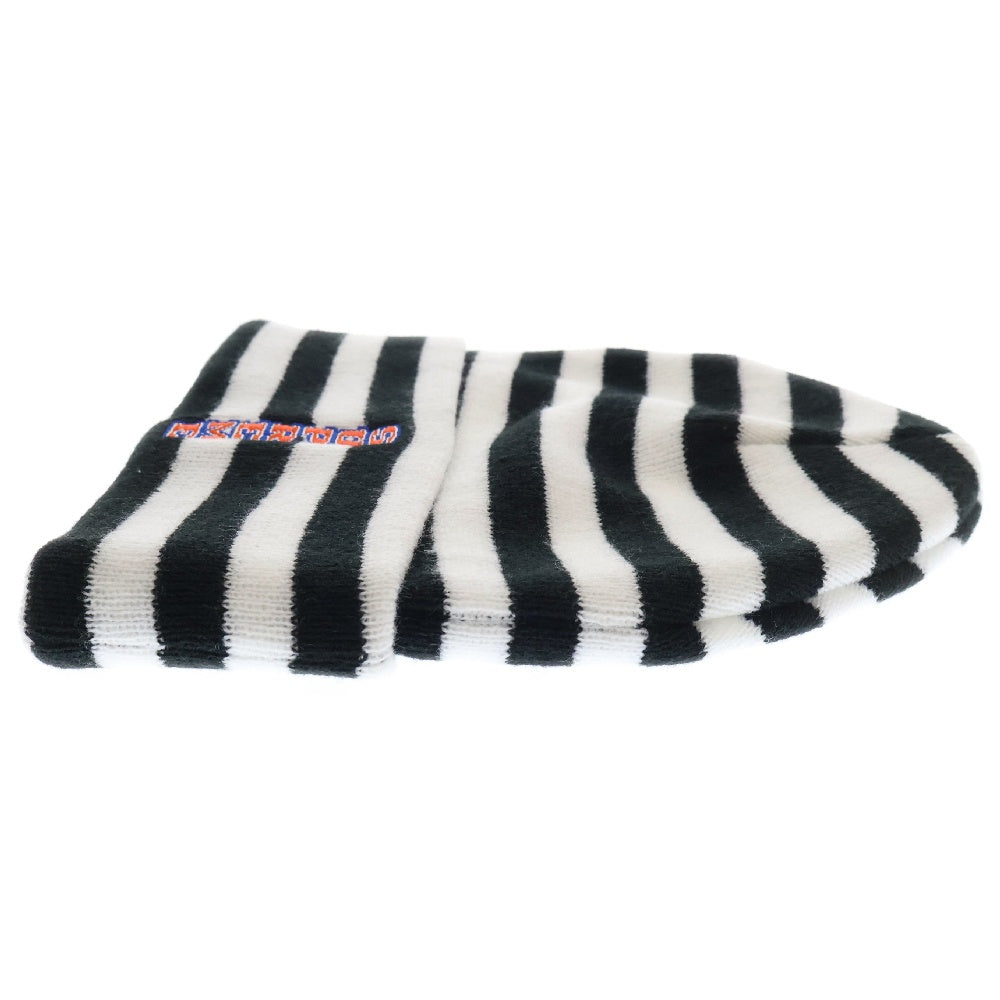 SUPREME(シュプリーム) 16AW Vertical Logo Striped Beanie バーティカルロゴ ストライプニット帽 ビーニー ホワイト/ブラック