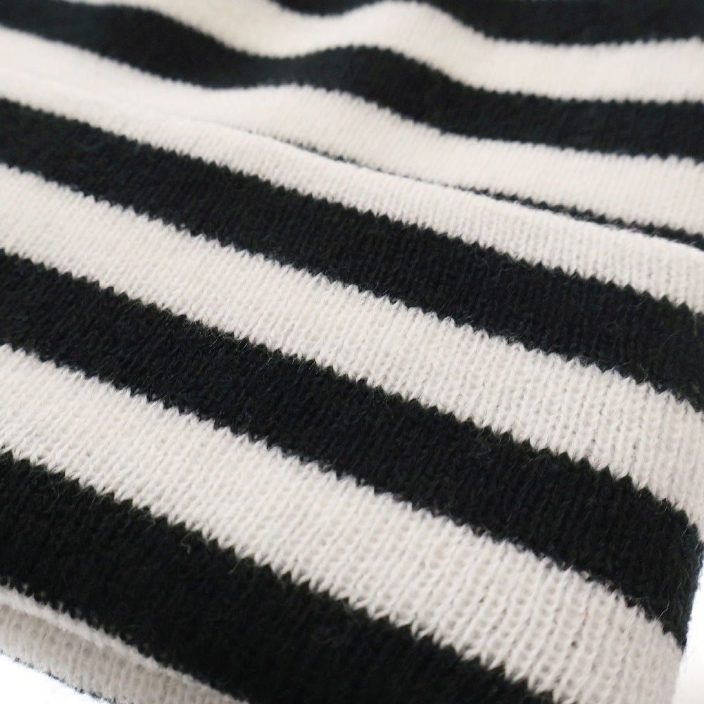 SUPREME(シュプリーム) 16AW Vertical Logo Striped Beanie バーティカルロゴ ストライプニット帽 ビーニー ホワイト/ブラック