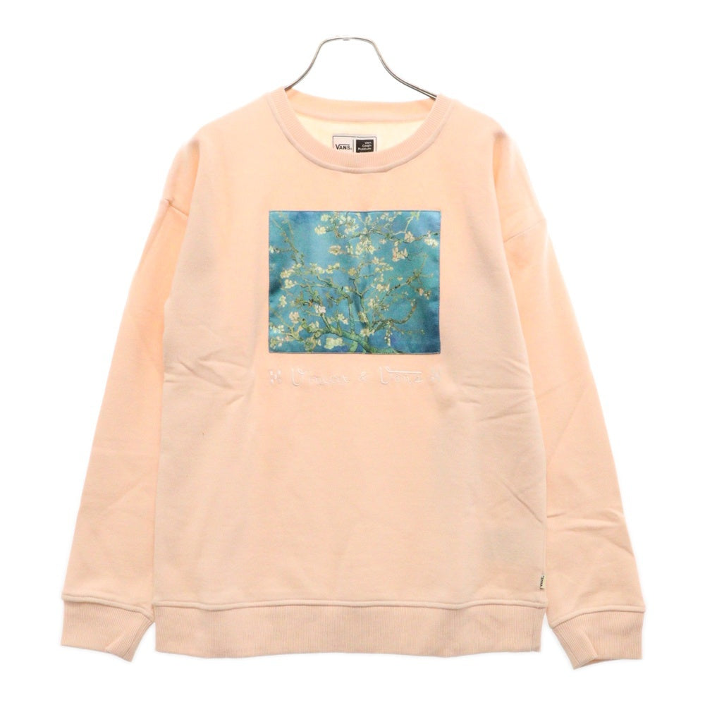 VANS(ヴァンズ) GOGH プリント スウェット トレーナー ピンク VN0A3QXJRCQ