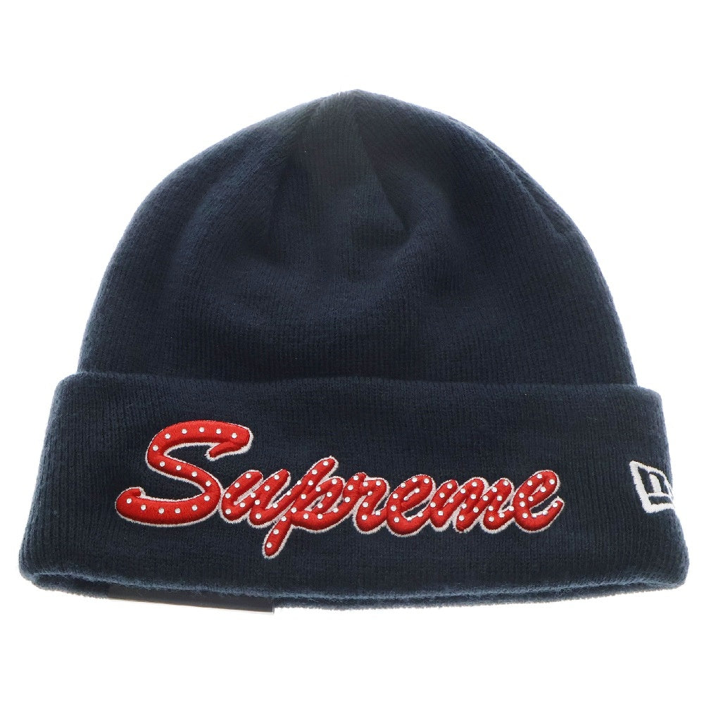 SUPREME(シュプリーム) 18AW NEW ERA Script Beanie スクリプトロゴニットビーニー ネイビー