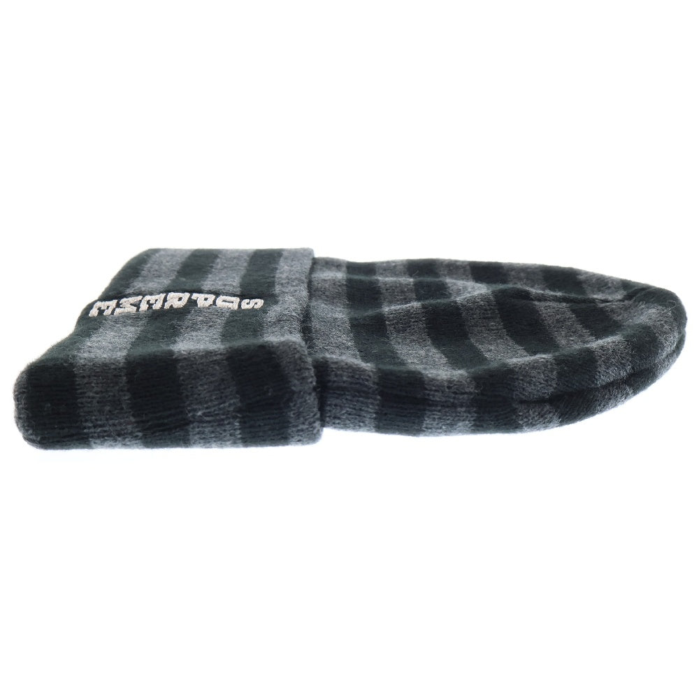 SUPREME(シュプリーム) 16AW VERTICAL LOGO STRIPED BEANIE バーティカルロゴ ストライプニットビーニー ブラック ボーダー