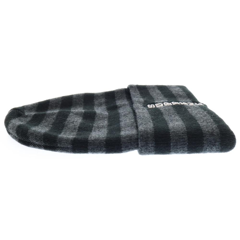 SUPREME(シュプリーム) 16AW VERTICAL LOGO STRIPED BEANIE バーティカルロゴ ストライプニットビーニー ブラック ボーダー