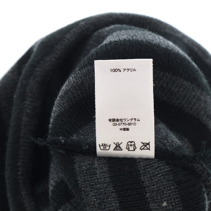 SUPREME(シュプリーム) 16AW VERTICAL LOGO STRIPED BEANIE バーティカルロゴ ストライプニットビーニー ブラック ボーダー
