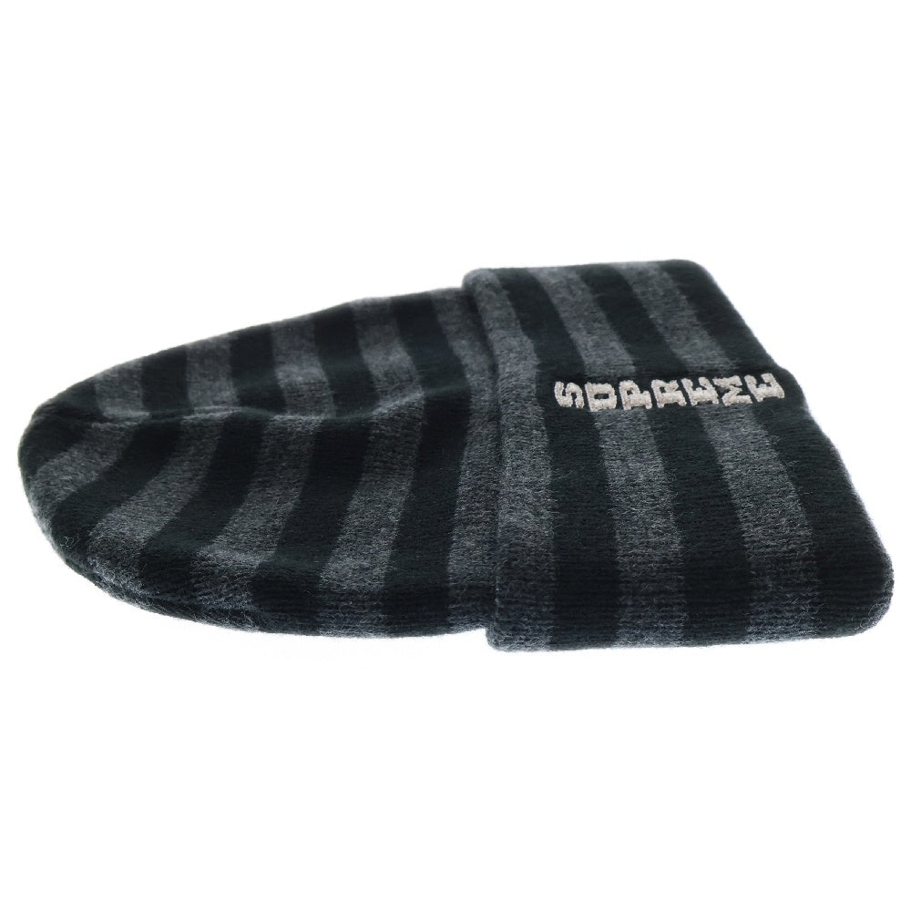 SUPREME(シュプリーム) 16AW VERTICAL LOGO STRIPED BEANIE バーティカルロゴ ストライプニットビーニー ブラック ボーダー