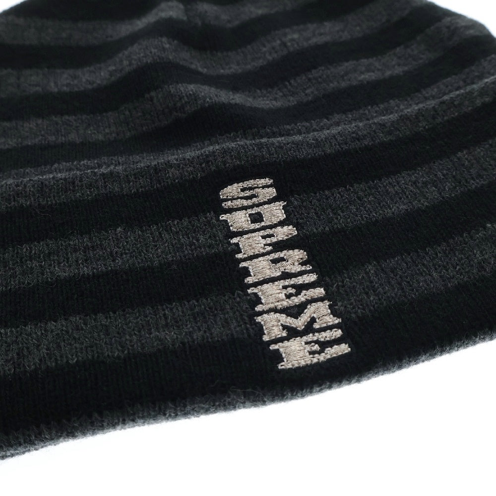 SUPREME(シュプリーム) 16AW VERTICAL LOGO STRIPED BEANIE バーティカルロゴ ストライプニットビーニー ブラック ボーダー