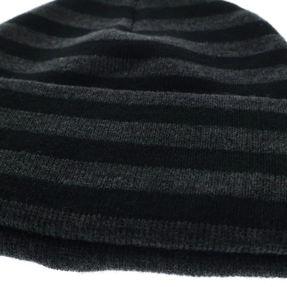 SUPREME(シュプリーム) 16AW VERTICAL LOGO STRIPED BEANIE バーティカルロゴ ストライプニットビーニー ブラック ボーダー