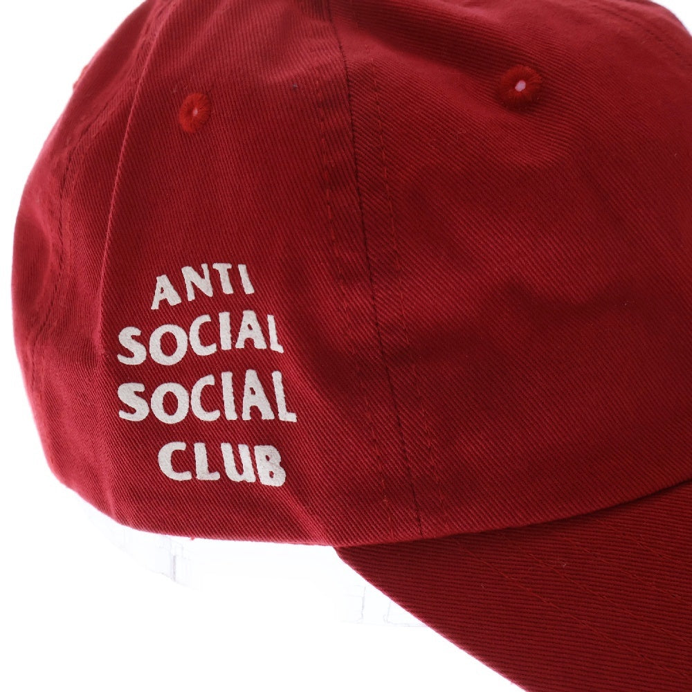 ANTI SOCIAL SOCIAL CLUB(アンチソーシャルソーシャルクラブ) サイドロゴプリント キャップ 帽子 レッド