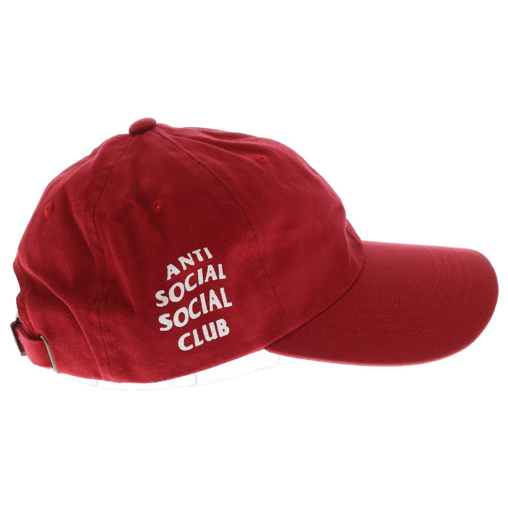 ANTI SOCIAL SOCIAL CLUB(アンチソーシャルソーシャルクラブ) サイドロゴプリント キャップ 帽子 レッド