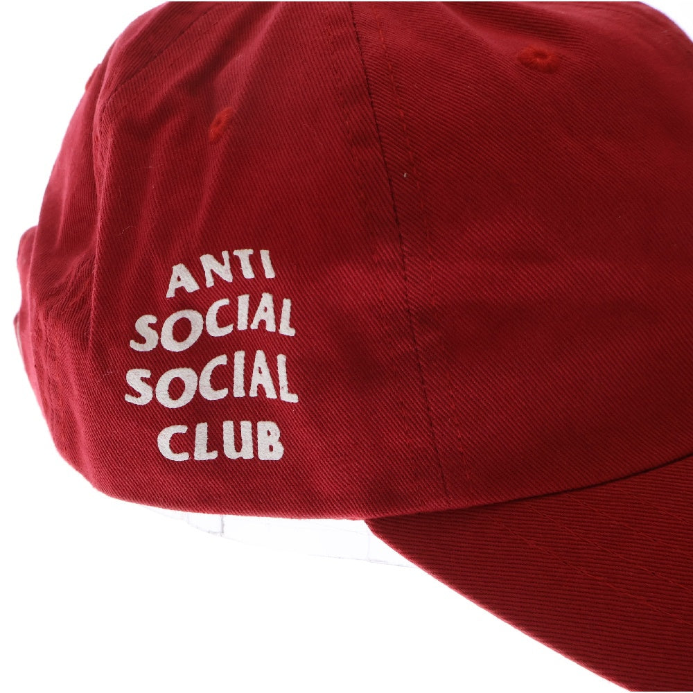 ANTI SOCIAL SOCIAL CLUB(アンチソーシャルソーシャルクラブ) サイドロゴプリント キャップ 帽子 レッド