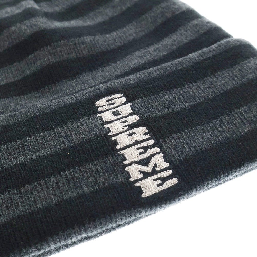SUPREME(シュプリーム) 16AW VERTICAL LOGO STRIPED BEANIE バーティカルロゴ ストライプニットビーニー ブラック ボーダー