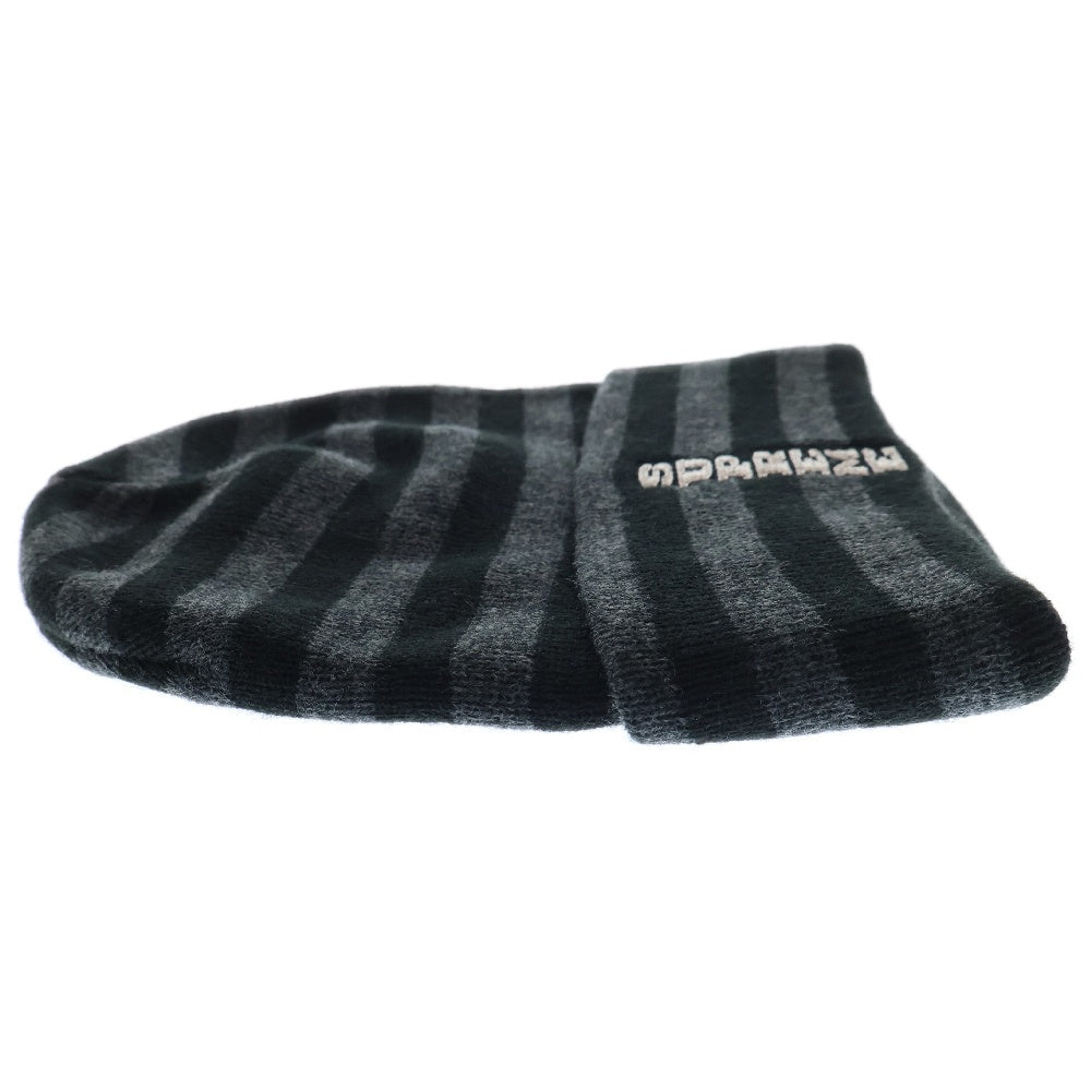 SUPREME(シュプリーム) 16AW VERTICAL LOGO STRIPED BEANIE バーティカルロゴ ストライプニットビーニー ブラック ボーダー