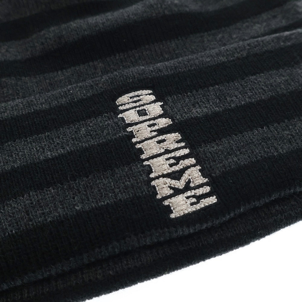 SUPREME(シュプリーム) 16AW VERTICAL LOGO STRIPED BEANIE バーティカルロゴ ストライプニットビーニー ブラック ボーダー