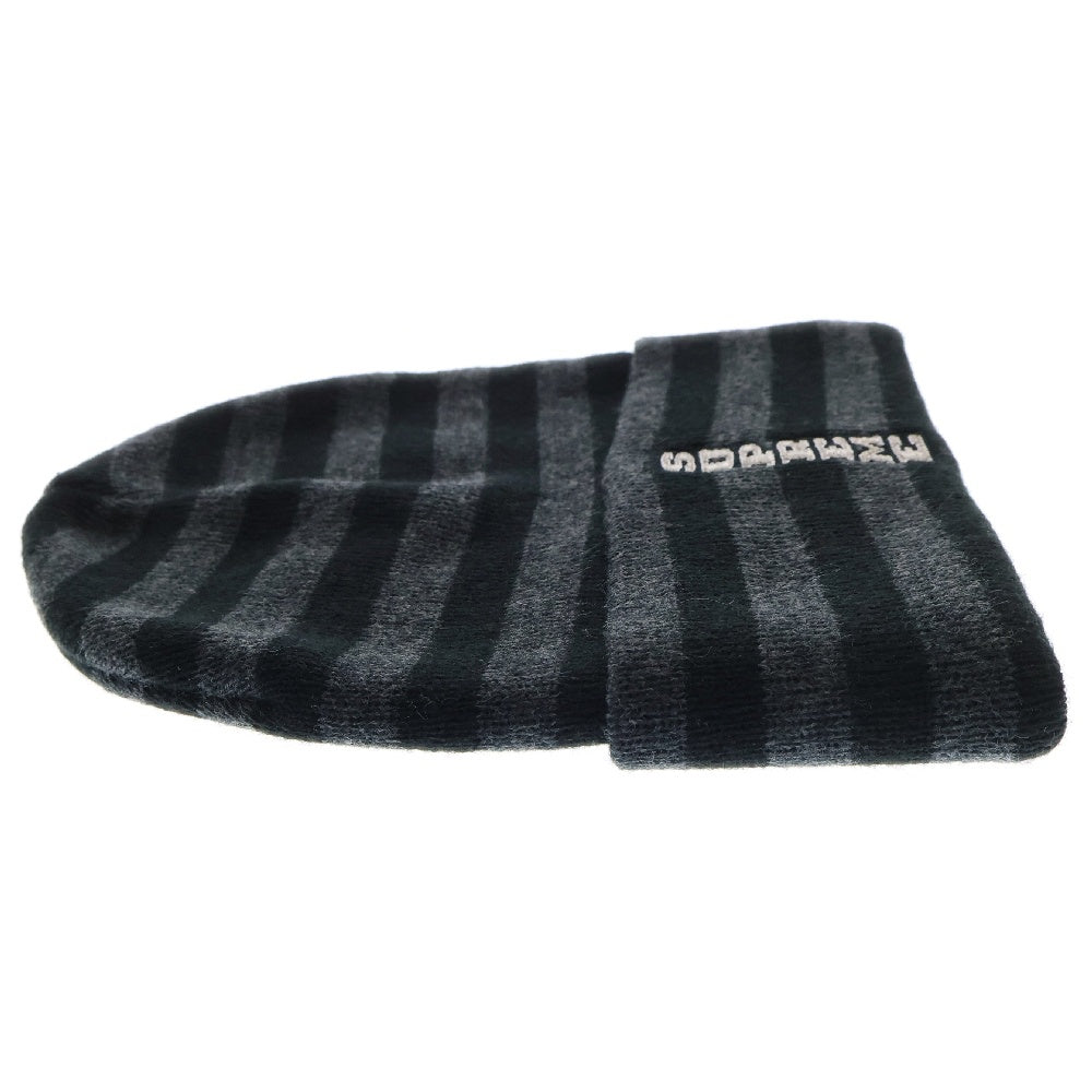 SUPREME(シュプリーム) 16AW VERTICAL LOGO STRIPED BEANIE バーティカルロゴ ストライプニットビーニー ブラック ボーダー