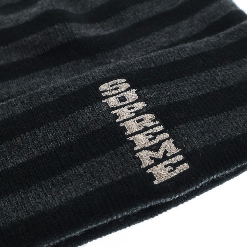 SUPREME(シュプリーム) 16AW VERTICAL LOGO STRIPED BEANIE バーティカルロゴ ストライプニットビーニー ブラック ボーダー