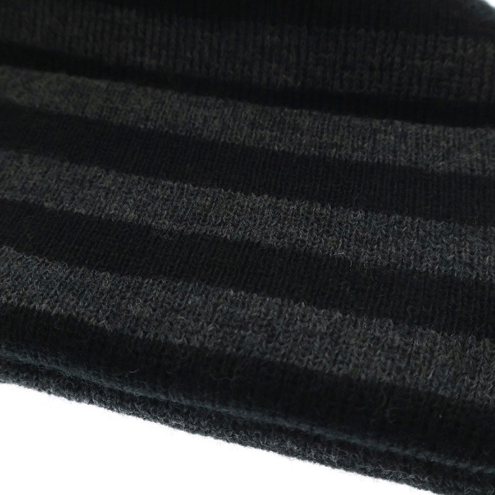 SUPREME(シュプリーム) 16AW VERTICAL LOGO STRIPED BEANIE バーティカルロゴ ストライプニットビーニー ブラック ボーダー