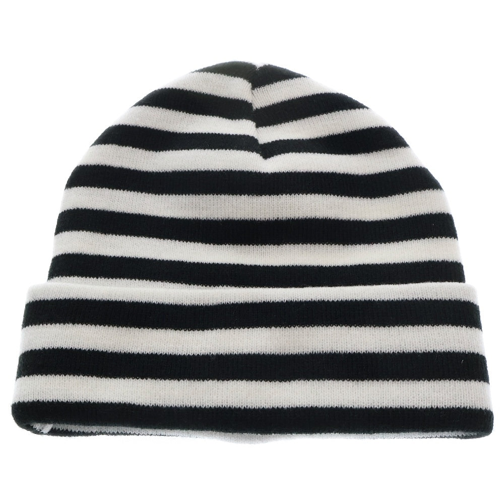 SUPREME(シュプリーム) 16AW VERTICAL LOGO STRIPED BEANIE バーティカルロゴ ストライプニットビーニー ホワイト ボーダー