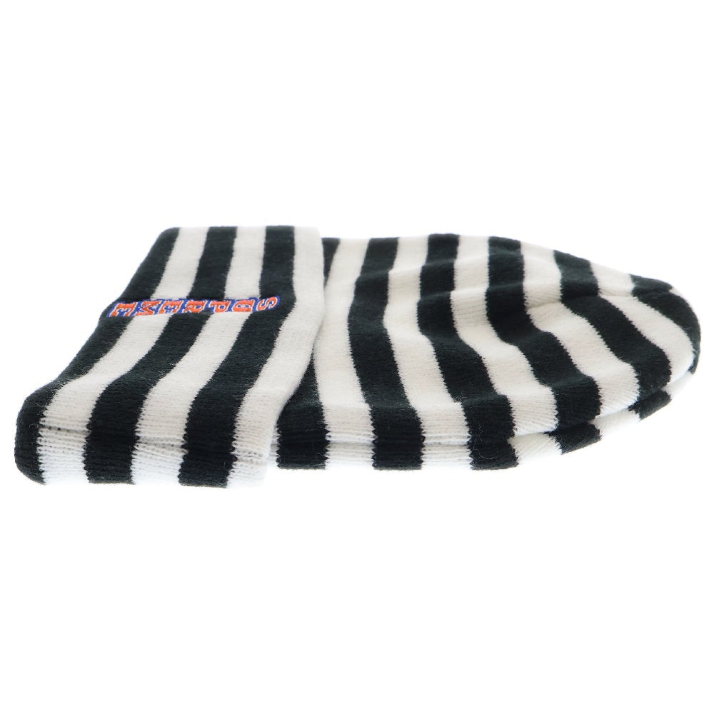 SUPREME(シュプリーム) 16AW VERTICAL LOGO STRIPED BEANIE バーティカルロゴ ストライプニットビーニー ホワイト ボーダー