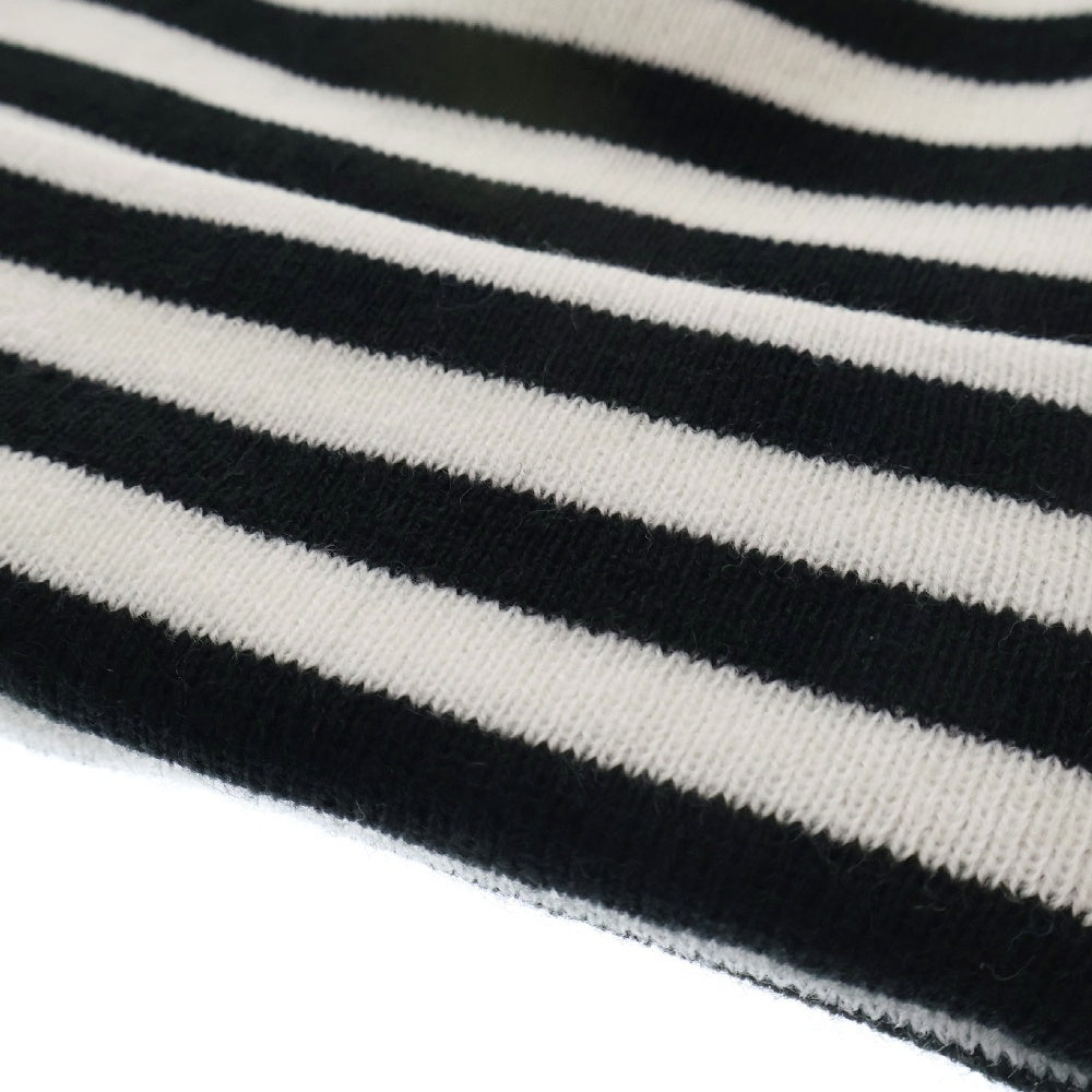 SUPREME(シュプリーム) 16AW VERTICAL LOGO STRIPED BEANIE バーティカルロゴ ストライプニットビーニー ホワイト ボーダー