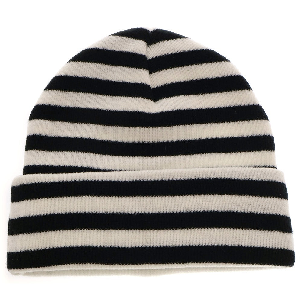 SUPREME(シュプリーム) 16AW VERTICAL LOGO STRIPED BEANIE バーティカルロゴ ストライプニットビーニー ホワイト ボーダー