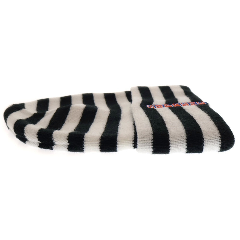 SUPREME(シュプリーム) 16AW VERTICAL LOGO STRIPED BEANIE バーティカルロゴ ストライプニットビーニー ホワイト ボーダー
