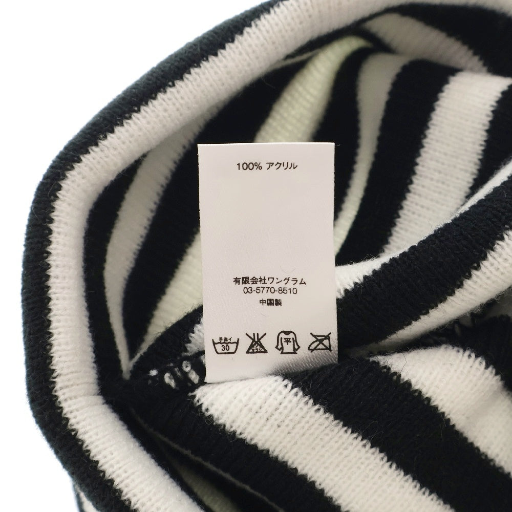 SUPREME(シュプリーム) 16AW VERTICAL LOGO STRIPED BEANIE バーティカルロゴ ストライプニットビーニー ホワイト ボーダー