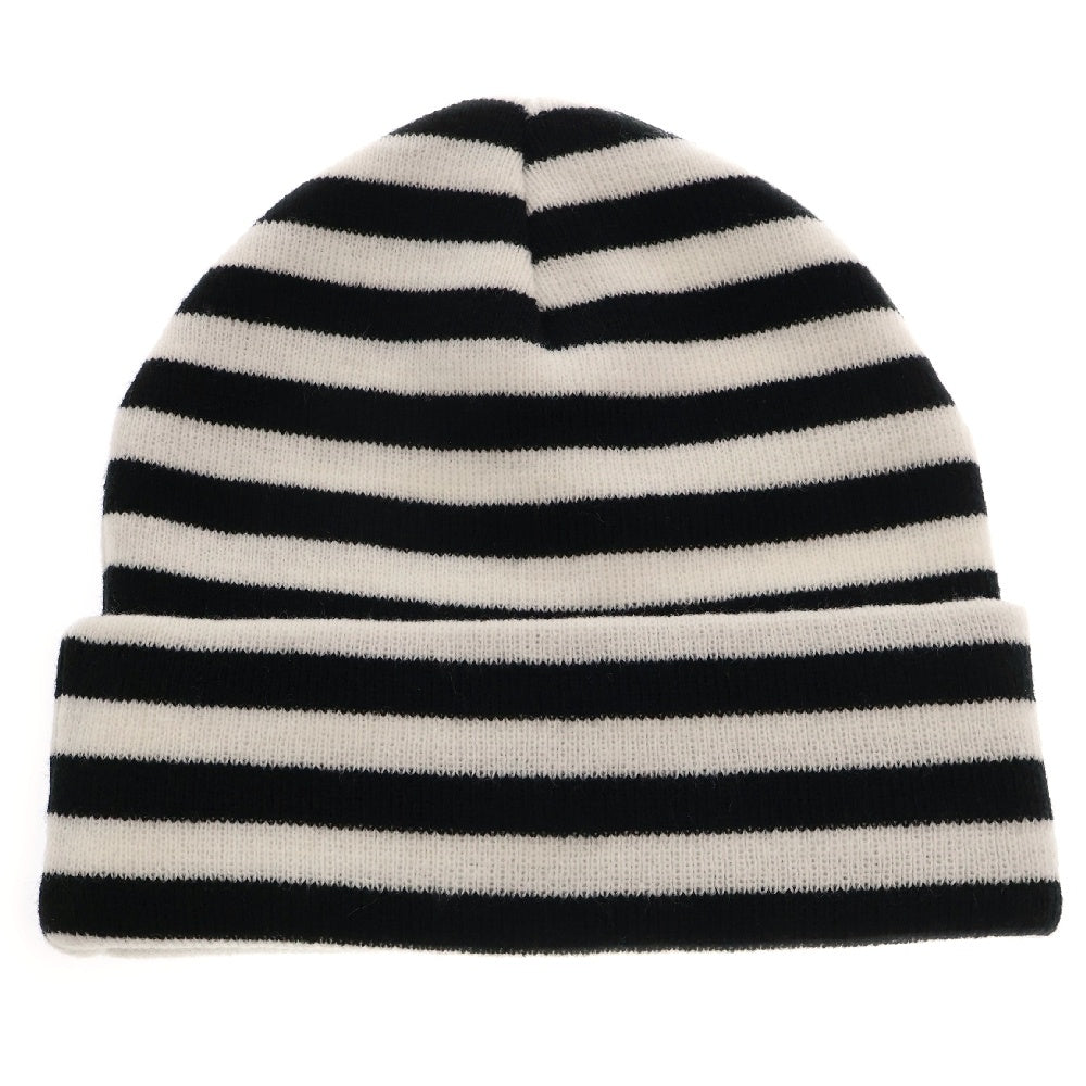 SUPREME(シュプリーム) 16AW VERTICAL LOGO STRIPED BEANIE バーティカルロゴ ストライプニットビーニー ホワイト ボーダー