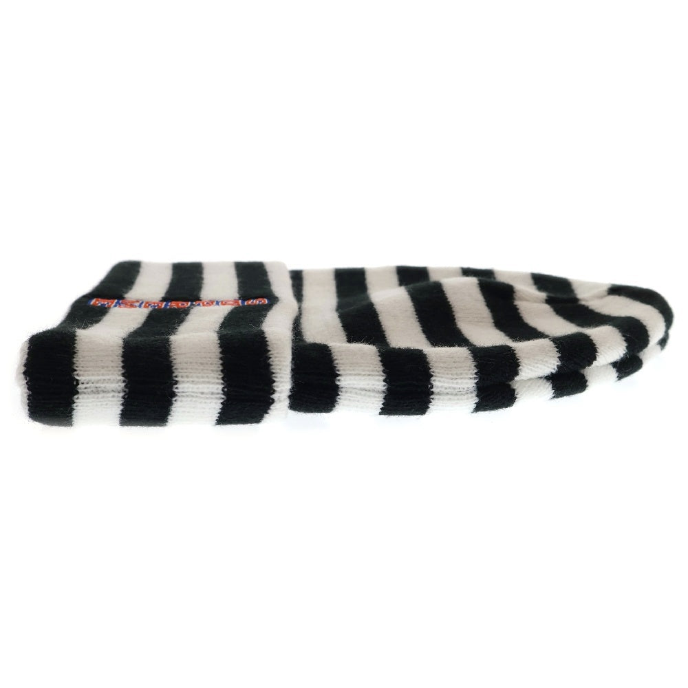SUPREME(シュプリーム) 16AW VERTICAL LOGO STRIPED BEANIE バーティカルロゴ ストライプニットビーニー ホワイト ボーダー