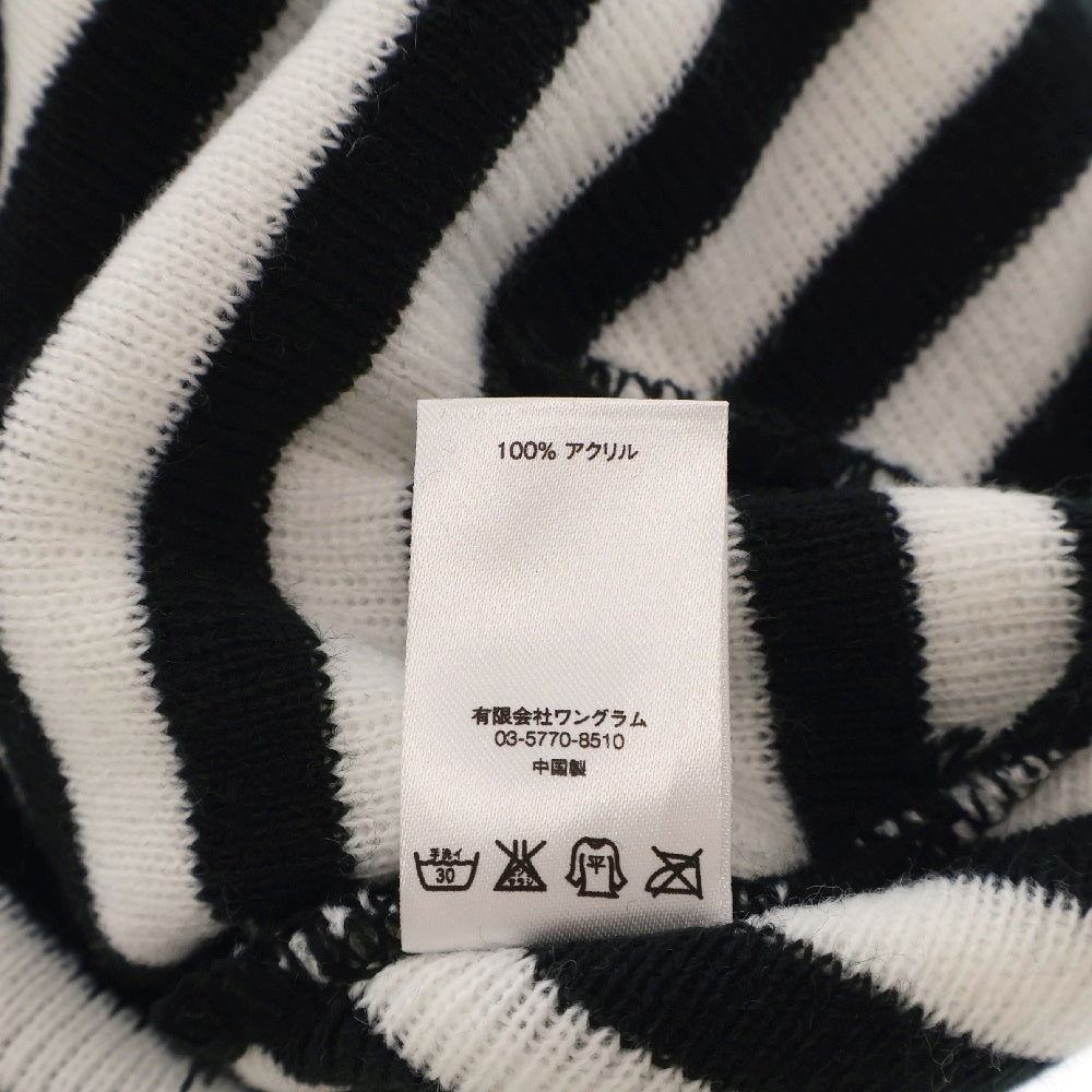 SUPREME(シュプリーム) 16AW VERTICAL LOGO STRIPED BEANIE バーティカルロゴ ストライプニットビーニー ホワイト ボーダー