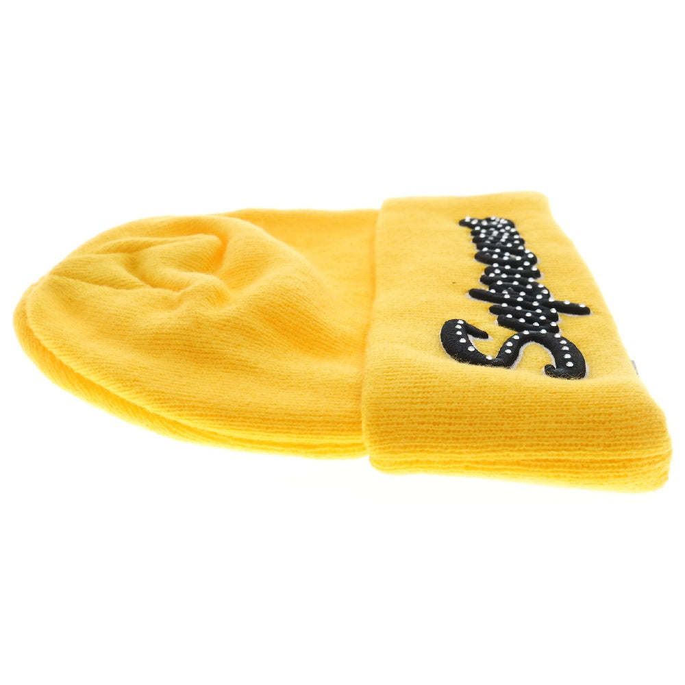 SUPREME(シュプリーム) 18AW NEW ERA Script Beanie スクリプトロゴニットビーニー イエロー