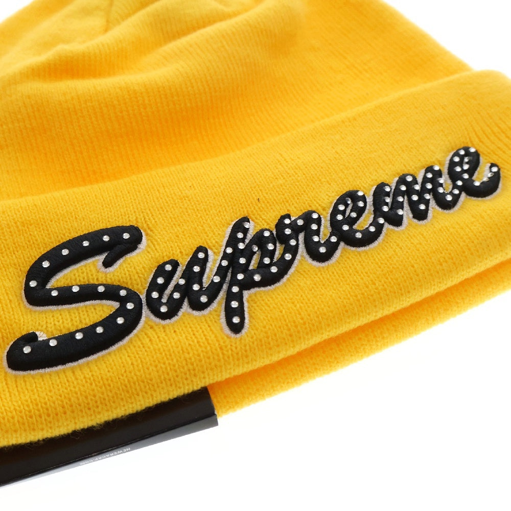 SUPREME(シュプリーム) 18AW NEW ERA Script Beanie スクリプトロゴニットビーニー イエロー